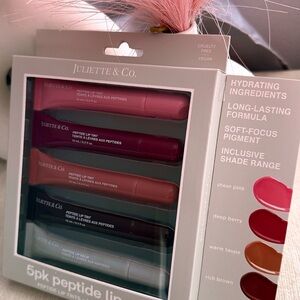 5-Pc Peptide Lip Tint Set - Pink, Berry, Taupe, Brown, Nude